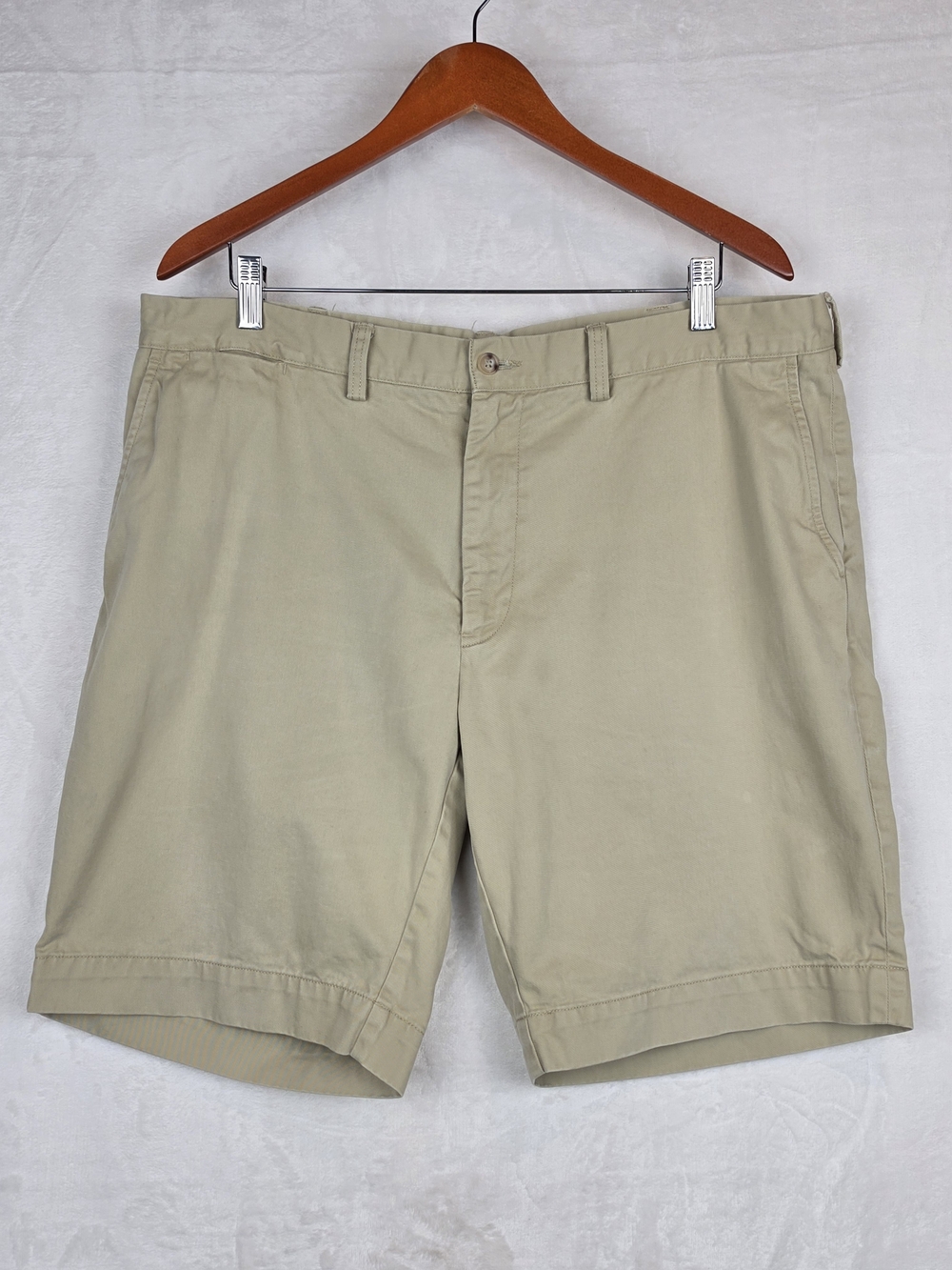 Polo Ralph Lauren Classic Fit 9" Chino Shorts‎ Men's 38 Khaki Stretch Cotton
